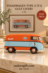 Motormax Gulf Volkswagen Type 2 T1 1:24 Metal Model Araba – MM-79649 – Sag Gorunum