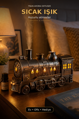 Tren Hava Nemlendirici ve Aroma Difüzör - 24x14 cm - Antik Bronz
