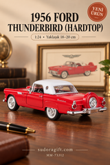 Motormax 1956 Ford Thunderbird Hardtop 1:24 Metal Model Araba – MM-73312 – Arka görünüm