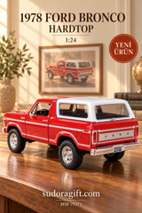 Motormax 1978 Ford Bronco Hardtop 1:24 Metal Model Araba – MM-79373 – Arka Gorunum