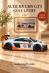 Motormax Gulf Audi R8 LMS GT3 1:24 Metal Model Araba – MM-79667 – Sag Gorunum