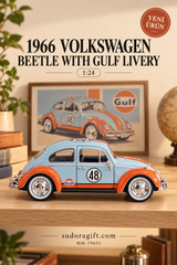 Motormax 1966 Volkswagen Beetle Gulf 1:24 Metal Model Araba – MM-79655 – Sağ görünüm