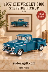 Motormax 1957 Chevrolet 3100 Stepside Pickup 1:24 Metal Model Araba – MM-79381 – Ana Gorsel