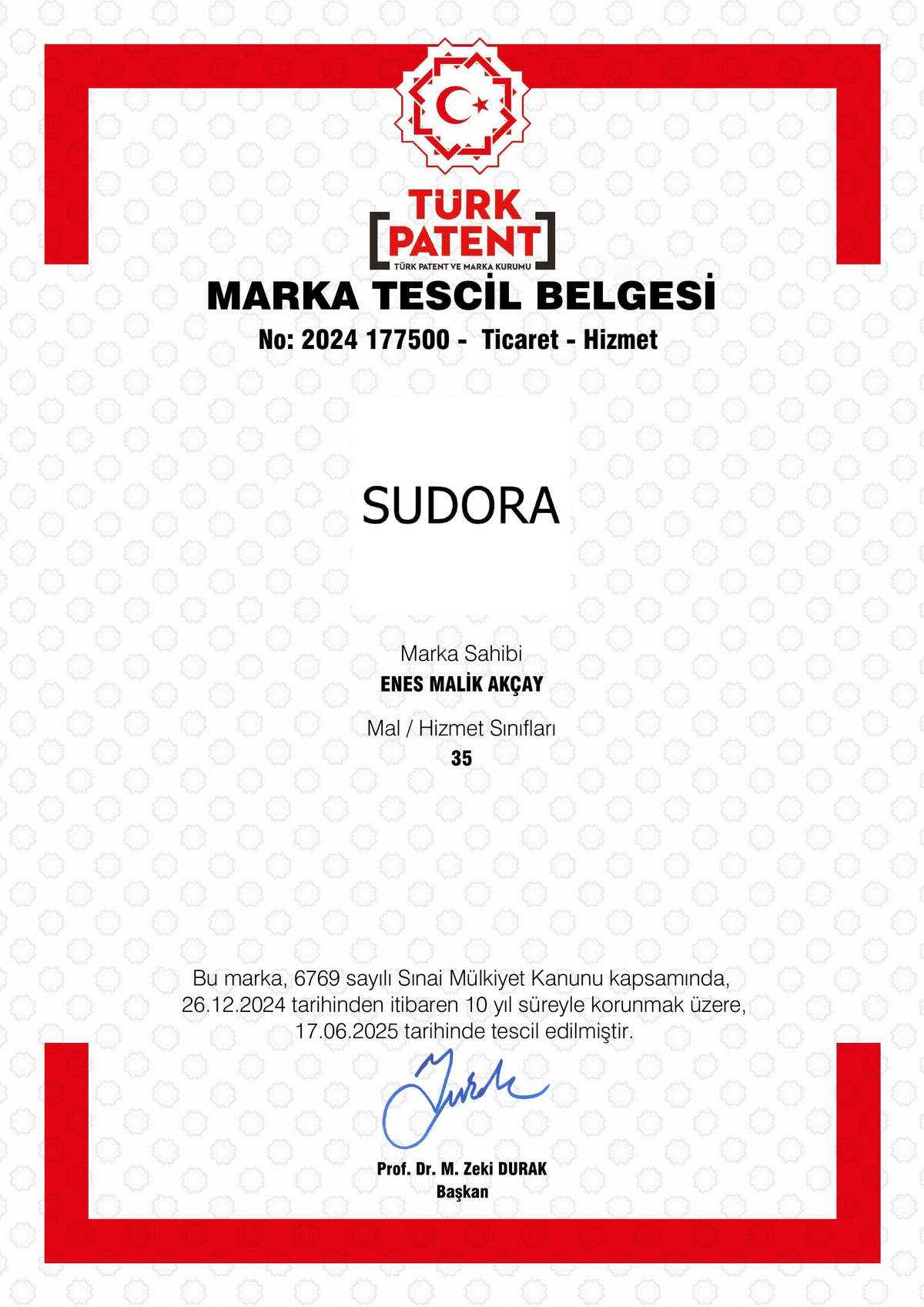 Marka tescil belgemiz